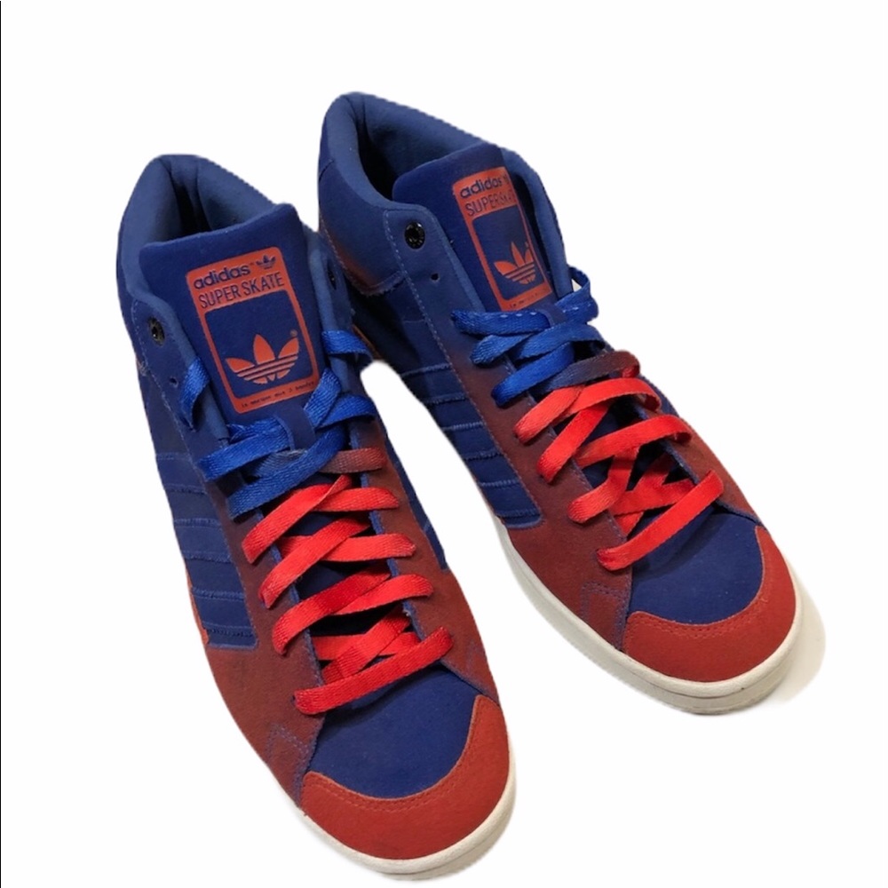 Adidas 10 men blue and red Consortium Superskate mid top